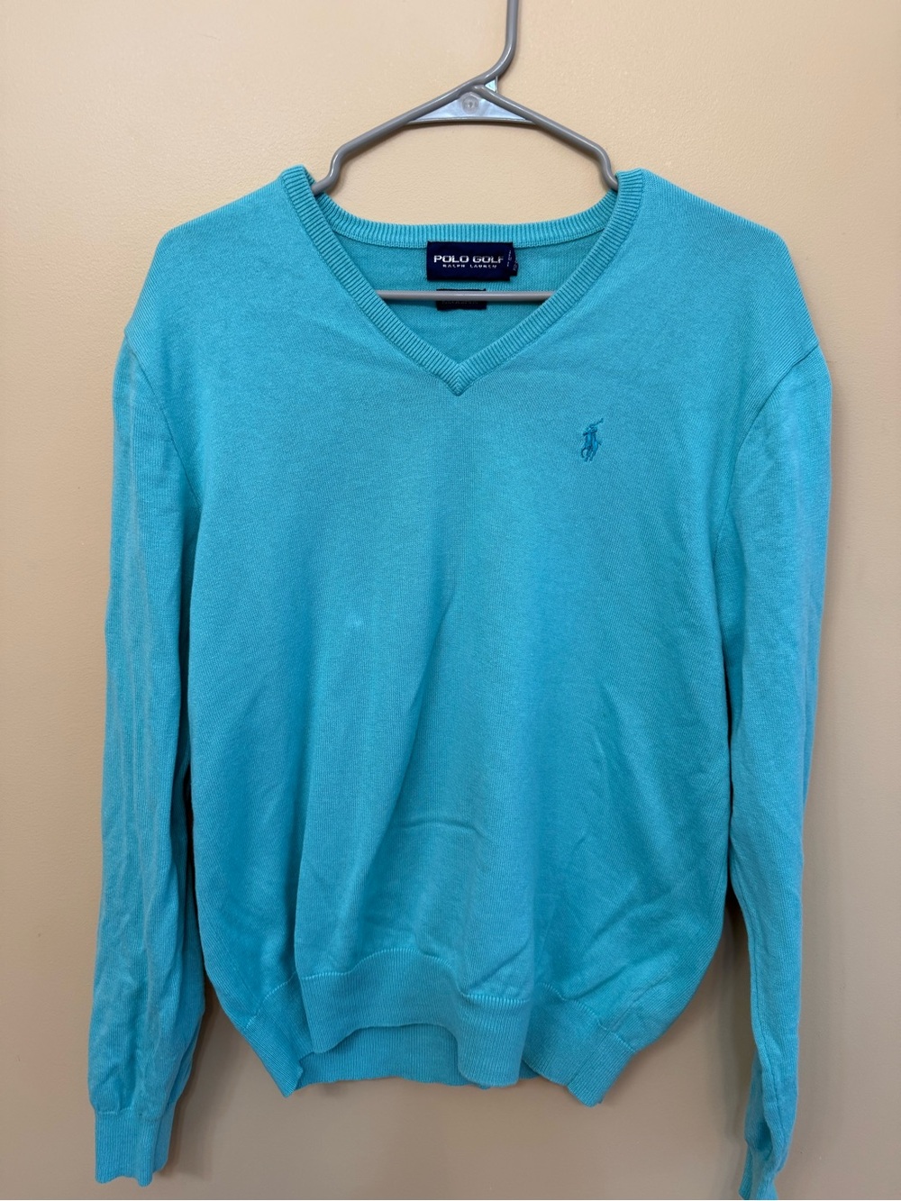 Ralph Lauren V-Neck Sweater - Turquoise Blue
